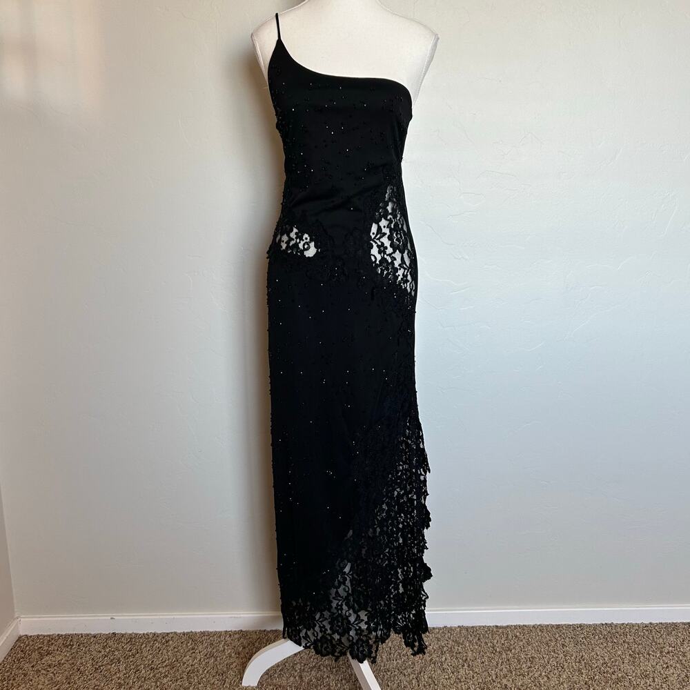 Y2K lace cut out maxi dress